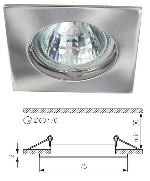 Faretto Incasso Nikel Satinato Diam 60-70 NAVI CTX-DS10